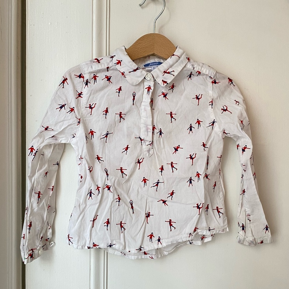 Jacadi White Girls Button Up